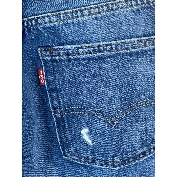 Levi’s 501 Anniversary High Rise Button Fly Jeans Women’s W28 L31 Distressed - Picture 6 of 16